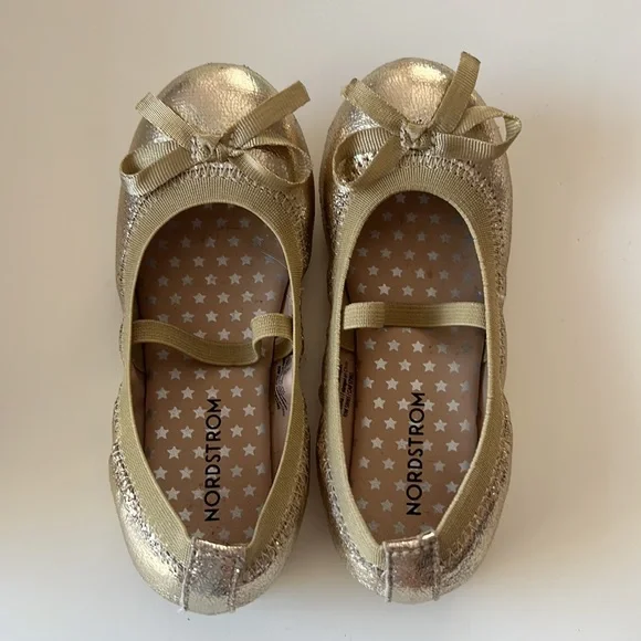 Nordstrom Shoes Nordstrom Brand Gold Slipon Flats Poshmark